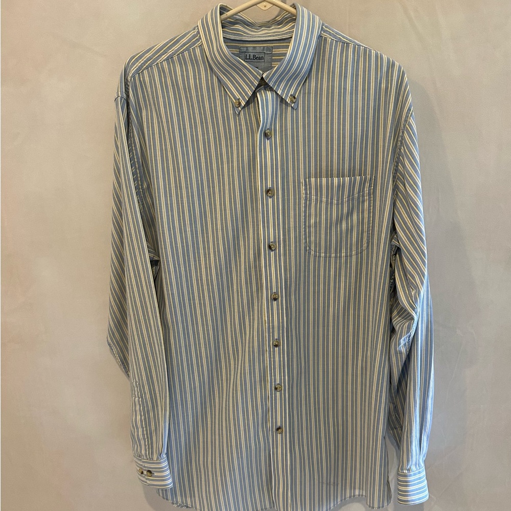 L.L. Bean Oxford Stripe Shirt.